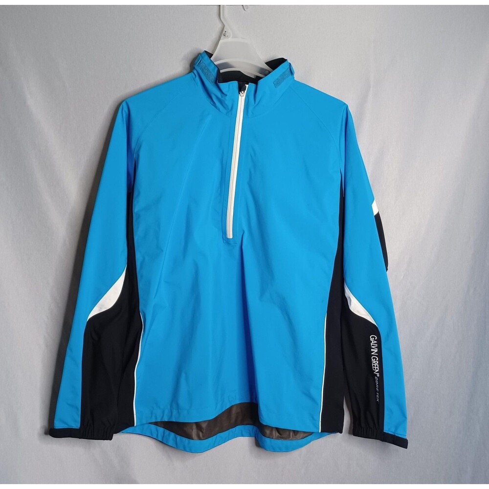 Galvin Green Paclite Jacket Mens XL Blue 1/2 Zip Pullover Golf Rain Activewear